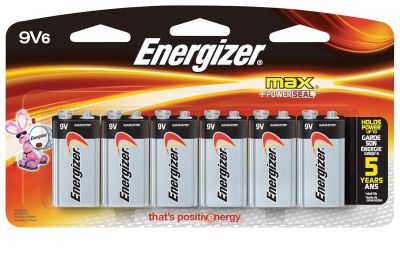 Image: Energizer Max 9V Alkaline Batteries (6 Count)