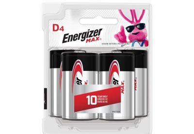 Image: Energizer Max D Alkaline Batteries (4 Count)