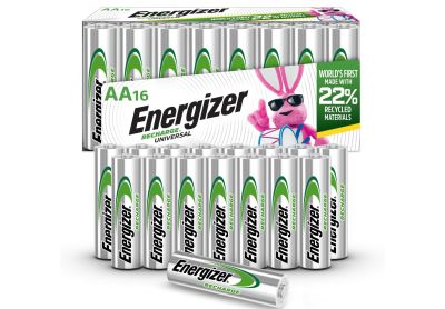 Image: Energizer Recharge Universal AA Rechargeable Batteries (16 Count)
