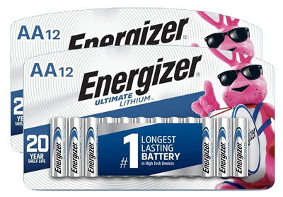 Image: Energizer Ultimate Lithium AA Batteries (12 x 2 Pack)