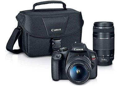 Image: Canon EOS Rebel T7 DSLR Camera with 2 Lens
