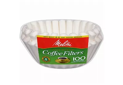 Image: Melitta 4-6 Cup White Junior Basket Coffee Filters 100-Pack