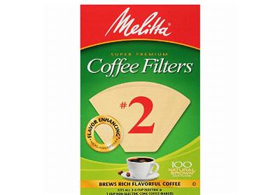 Image: Melitta 63216 Number-2 2-6 Cup Cone-Style Natural Brown Coffee Filters 600-Count