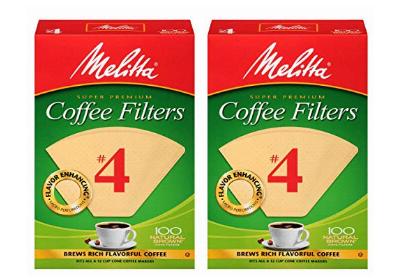 Image: Melitta Natural Brown Number 4 Super Premium Coffee Filters 2-Pack