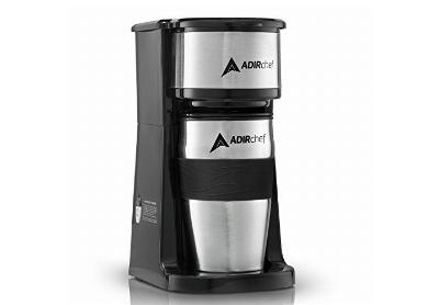Image: ADIRchef 800-01-BLK Personal Coffee Maker With 15 Oz Travel Mug (by ADIRchef)