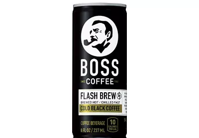Image: Boss Coffee Japanese Flash Brew Cold Black Coffee Drink 12-Pack