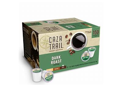 Image: Caza Trail Dark Roast Single Serve Coffee Pods 100-Count