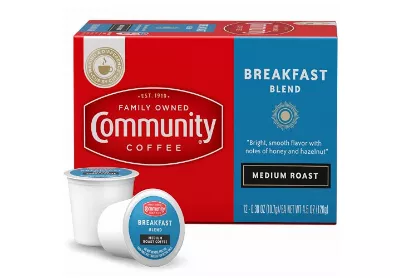 Image: Community Coffee Breakfast Blend Medium Roast Coffee Pods 3-Pack