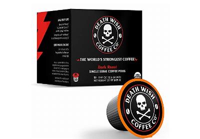 Image: Death Wish Dark Roast Single Serve Coffee Pods 50-Count