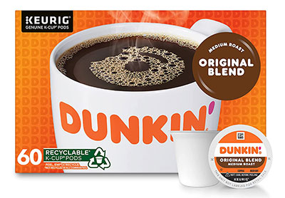 Image: Dunkin' Original Blend Medium Roast Coffee Pods 6-Pack