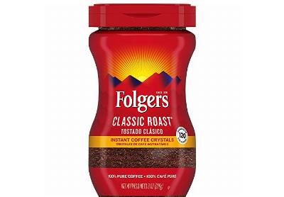 Image: Folgers Classic Medium Roast Instant Coffee Crystals 8 Ounce