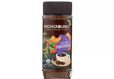 Image: Highground Medium Roast Organic Fair-Trade Instant Coffee 3.53 Ounce