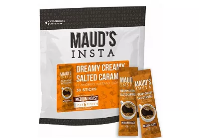 Image: Maud's Medium Roast Dreamy Creamy Salted Caramel Instant Coffee 30 count