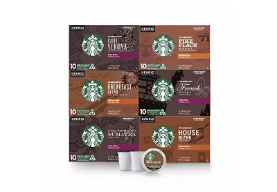 Image: Starbucks Black Coffee Brown Variety Pack K-Cup Pods (by Starbucks)
