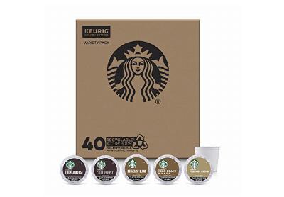 Image: Starbucks Black Coffee K-Cup Pods Variety Pack (by Starbucks)