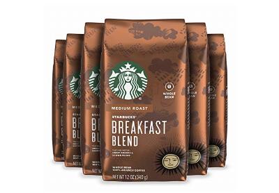 Image: Starbucks Breakfast Blend Medium Roast Whole Bean Coffee (by Starbucks)