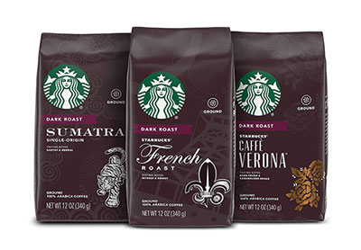 Image: Starbucks Dark Roast Ground Coffee Variety Pack (by Starbucks)