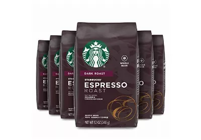 Image: Starbucks Espresso Roast Dark Roast Whole Bean Coffee (by Starbucks)