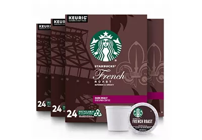Image: Starbucks French Roast Dark Roast Ground Coffee K-Cup Pods (by Starbucks)