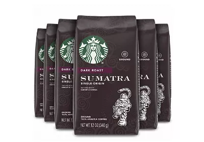 Image: Starbucks Sumatra Dark Roast Ground Coffee (by Starbucks)