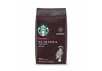 Image: Starbucks Sumatra Single-Origin Dark Roast Ground Coffee (by Starbucks)