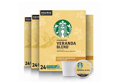 Image: Starbucks Veranda Blend Blonde Roast Ground Coffee K-Cup Pods (by Starbucks)
