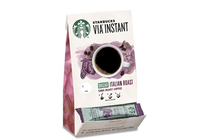 Image: Starbucks Via Instant Coffee Decaf Italian Roast Packets (by Starbucks)