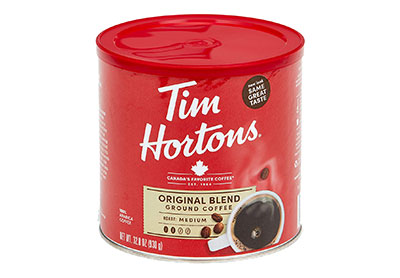 Tim Hortons Original Blend Ground Coffee - Medium Roast 48oz Canister (Canada's Favorite)