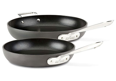 Image: All-Clad 2-Piece HA1 Hard Anodized Nonstick Fry Pan Set