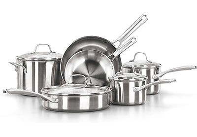 Image: Calphalon 10-Piece Stainless Steel Pots and Pans Set