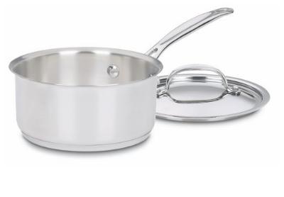 Image: Cuisinart 1-Quart Stainless Steel Saucepan with Lid