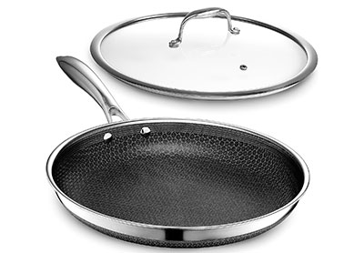 Image: HexClad 12-inch Hybrid Nonstick Fry Pan with Lid