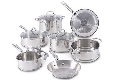 Image: T-fal 11-Piece Stainless Steel Cookware Set