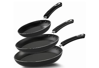 Image: Utopia Kitchen 3-Piece Grey-Black Nonstick Frying Pan Set