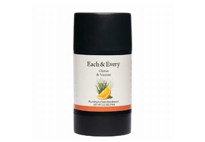 Image: Each & Every Aluminum-free Deodorant for Sensitive Skin Citrus & Vetiver Scented