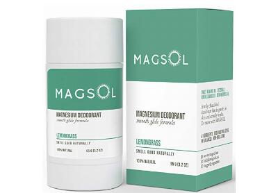 Image: MAGSOL Lemongrass Scent Magnesium Deodorant (by Magsol Organics)