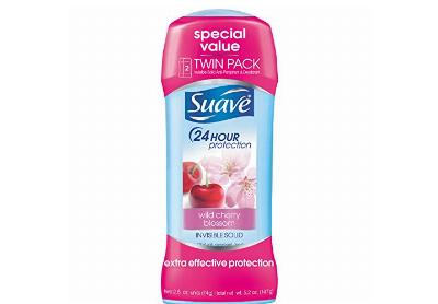 Image: Suave Wild Cherry Blossom Invisible Solid Antiperspirant Deodorant stick (by Suave Deo)