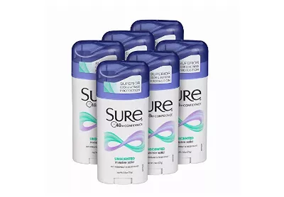Image: Sure Unscented Invisible Solid Antiperspirant & Deodorant (by Sure)