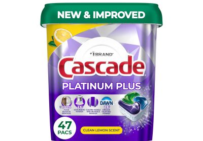 Image: Cascade Platinum Plus Clean Lemon Scent Dishwasher Pods (47 Count)