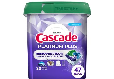 Image: Cascade Platinum Plus Fresh Scent Dishwasher Detergent Pods (47 Count)