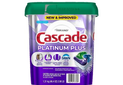 Image: Cascade Platinum Plus Fresh Scent Dishwasher Detergent Pods (82 Count + 24 Bonus Count)
