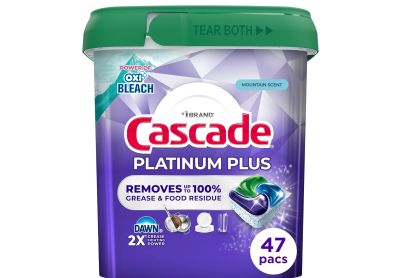 Image: Cascade Platinum Plus Mountain Scent Dishwasher Detergent Pods (47 Count)
