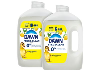 Image: Dawn Free & Clear Lemon Essence Scent Dishwashing Liquid Refill (1.52L x 2 Pack)