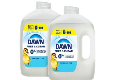 Image: Dawn Free & Clear Scent Free Dishwashing Liquid Refill (1.52L x 2 Pack)
