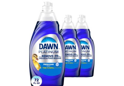 Image: Dawn Platinum Fresh Rain Scent Dishwashing Liquid (709mL x 3 Pack)