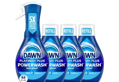 Image: Dawn Platinum Plus Fresh Clean Scent Powerwash Dish Spray + Refill (473mL x 4 Pack)