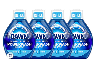 Image: Dawn Platinum Plus Fresh Clean Scent Powerwash Dish Spray Refill (635mL x 4 Pack)