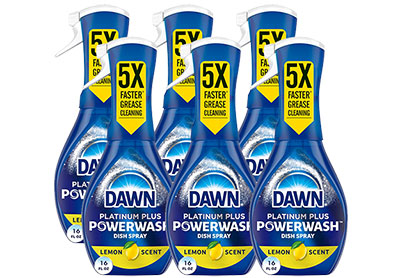 Image: Dawn Platinum Plus Lemon Scent Powerwash Dish Spray (473mL x 6 Pack)