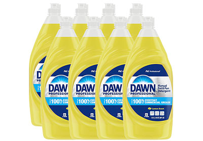 Image: Dawn Professional Lemon Scent Manual Pot & Pan Everyday Commercial Dish Detergent (1.12L x 8 Pack)