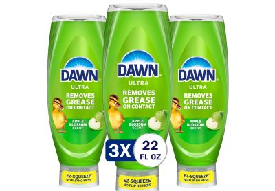 Image: Dawn Ultra EZ-Squeeze Apple Blossom Scent Dishwashing Liquid (650mL x 3 Pack)
